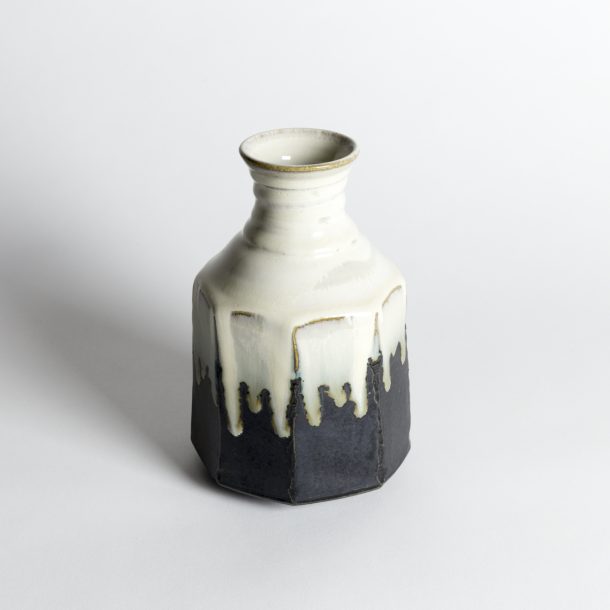 image produit Vase flacon Blanc-Noir