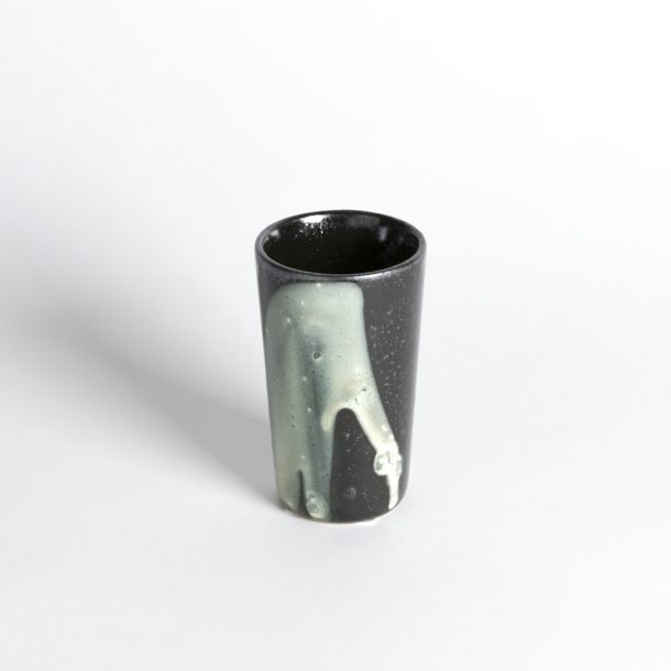 image produit Gobelet droit Noir coulures