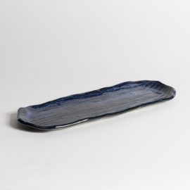 Plat Oblong Bleuté