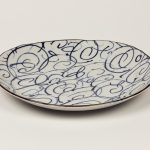 assiette tourbillons bleus