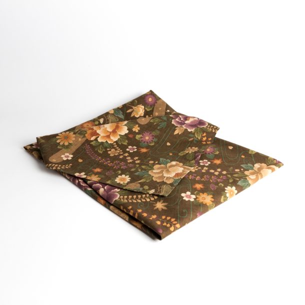 image produit Furoshiki KOBA110 Fleurs Ocres