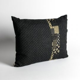 Taie coussin rect Patch Noir Pa