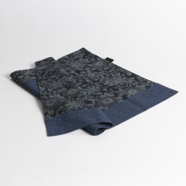 Set de Table Reversible Indigo Matière Fleurs