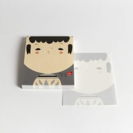 Mini bloc Kokeshi Gris
